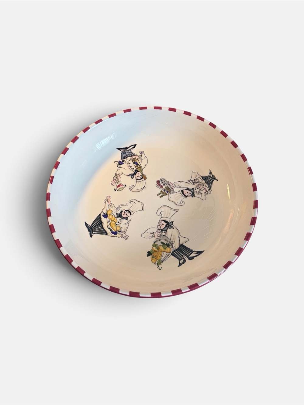 NWT Sonoma Life Style Bordeaux Cafe Large Pasta Serving Bowl 13" Chef Theme